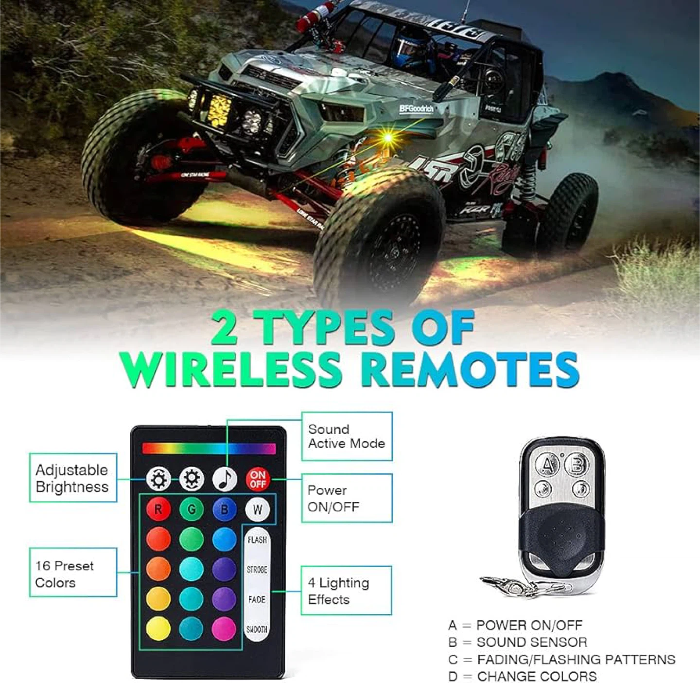 Xprite 8 Pods Rock Lights Kit - Underglow - New/open box - photo 3