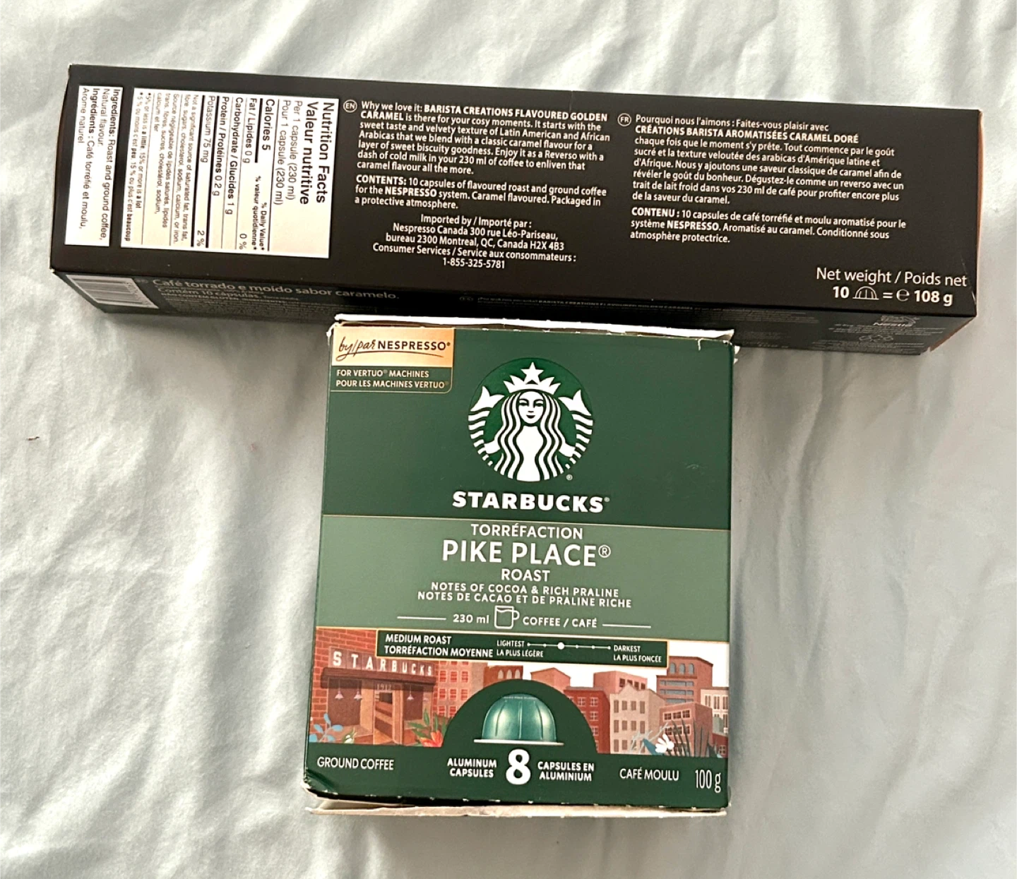 Nespresso Starbucks Pike Place & Golden Caramel Capsules