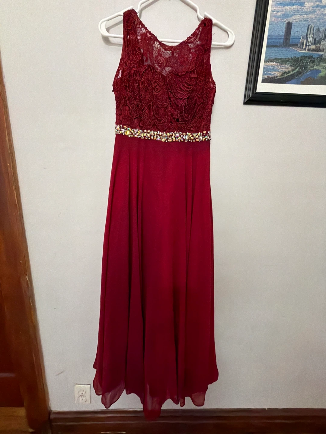 Women's Formal Gowns - Red and Cream - photo 2