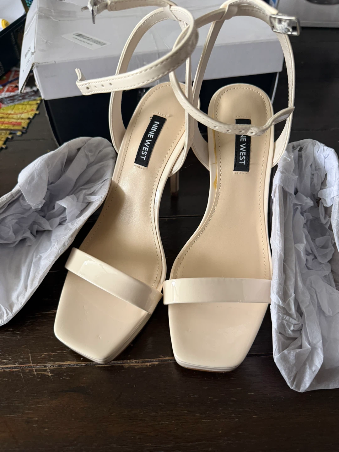 Nine West Womens Zadie Heeled Sandal - Chic Cream, Size 6 - photo 3