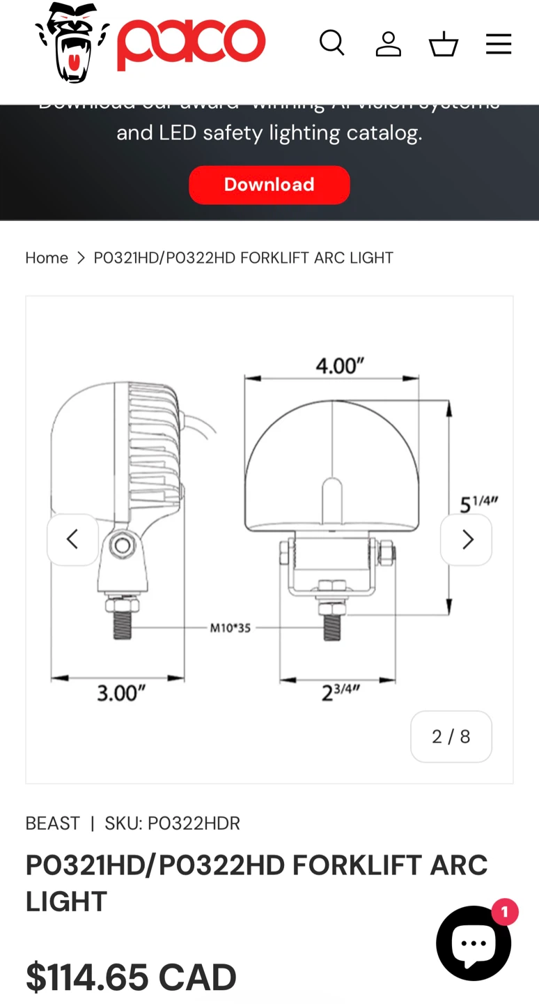BEAST PO321HD Forklift Arc Light - photo 3