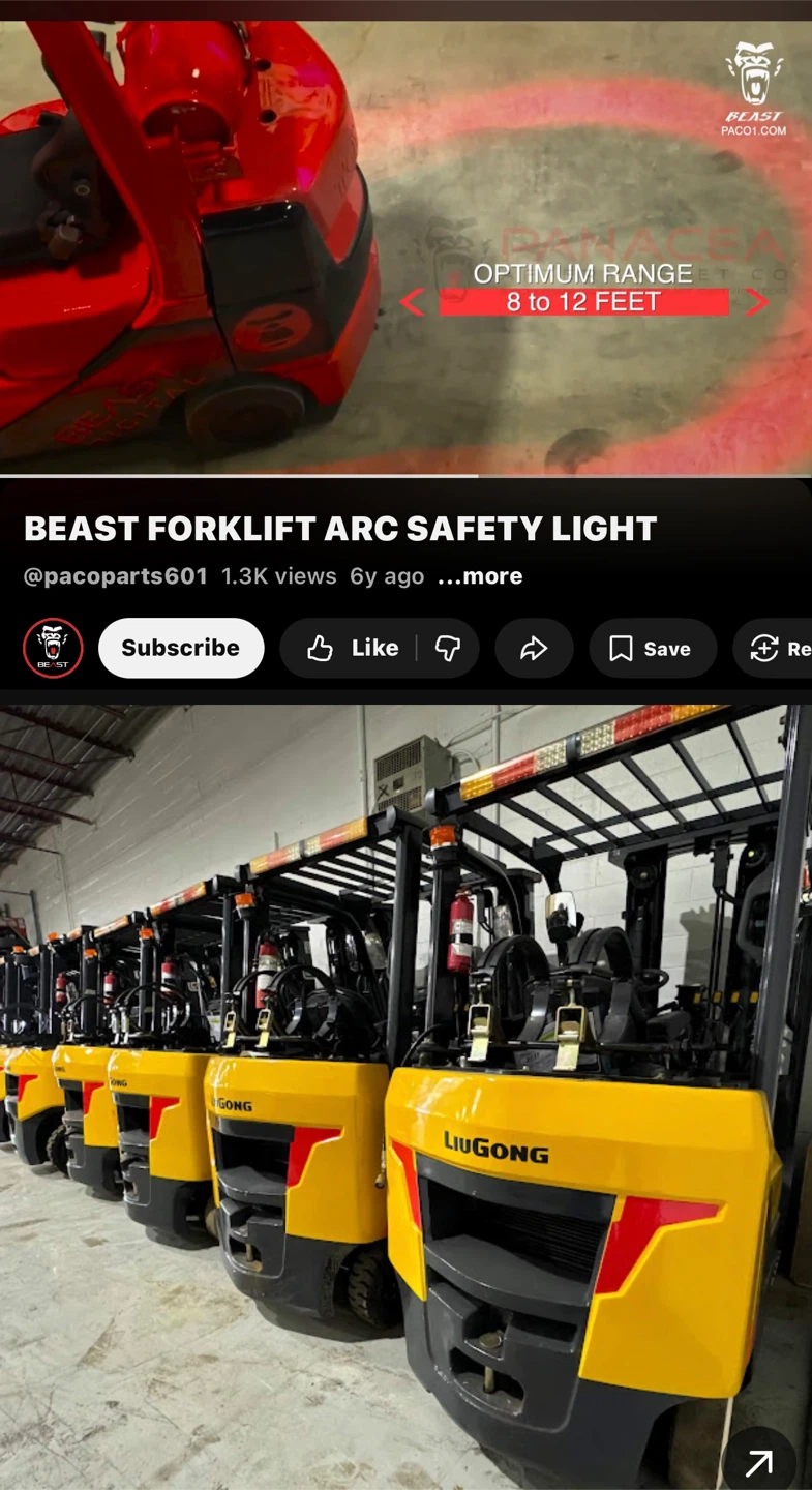 BEAST PO321HD Forklift Arc Light