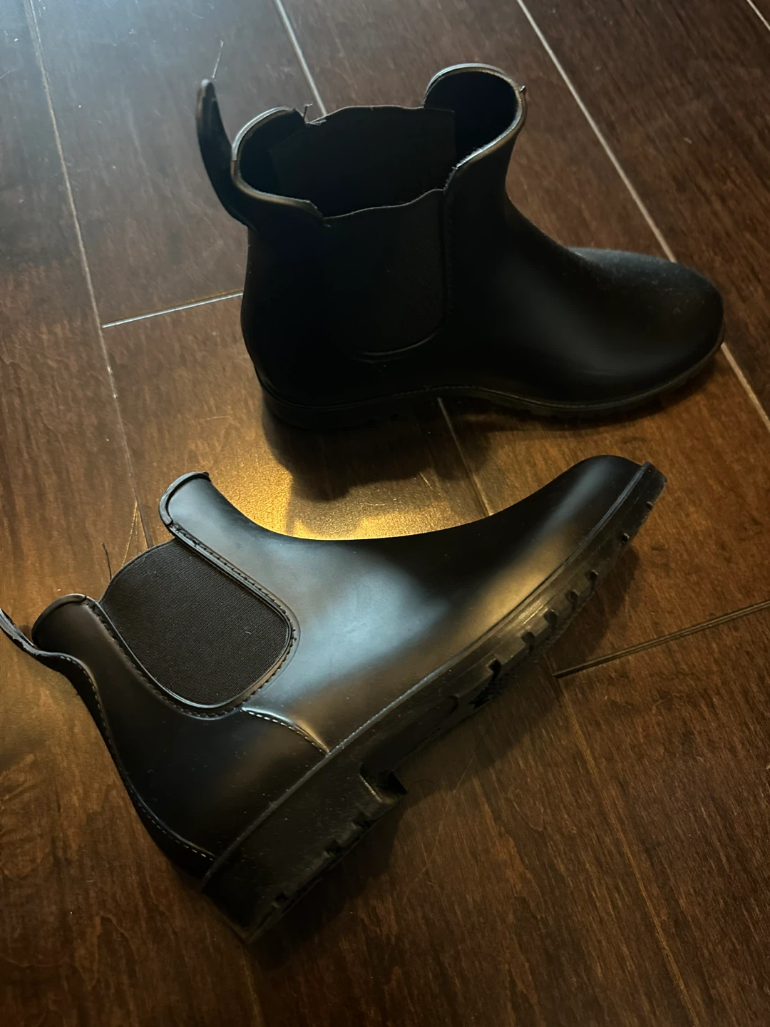 Black Chelsea Rain Boots