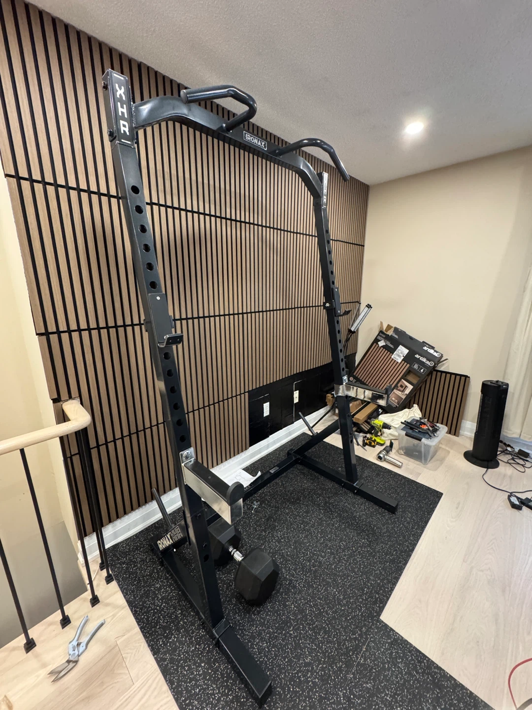 Squat Rack with Pull-up Bar (EASY ASSEMBLY SEE SECOND PHOTO)