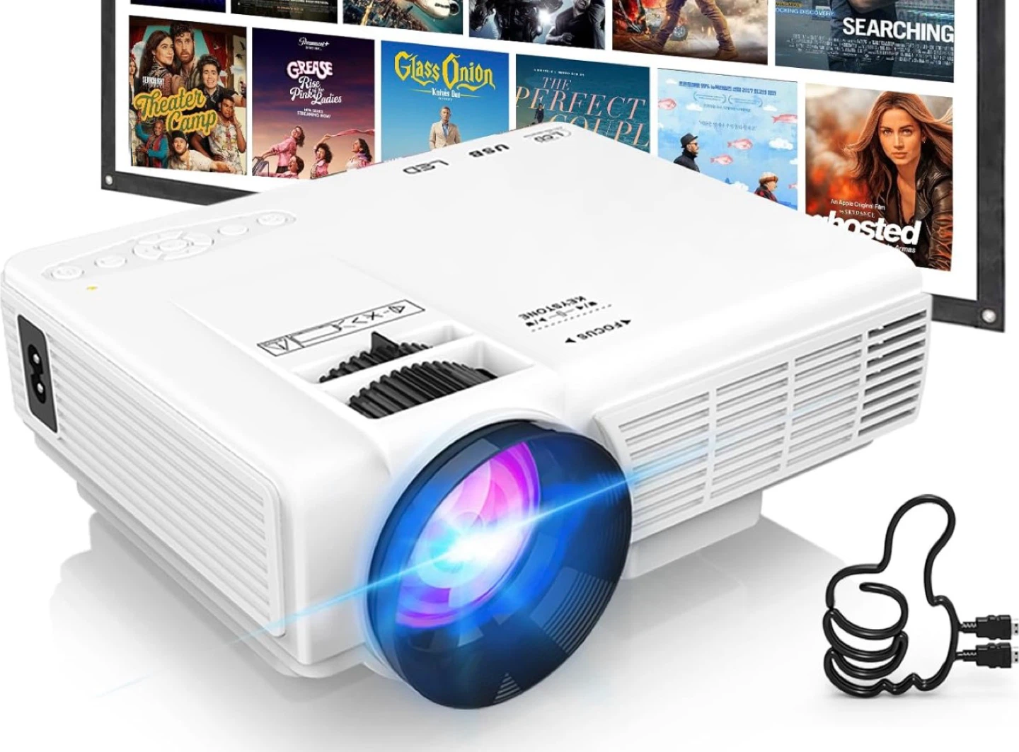 1080P Mini Projector with Two-Way Bluetooth BNIB