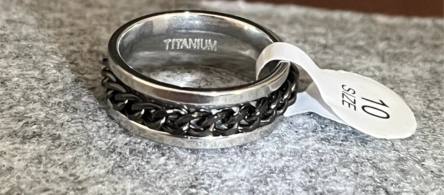 Titanium Spinner Ring Size 10