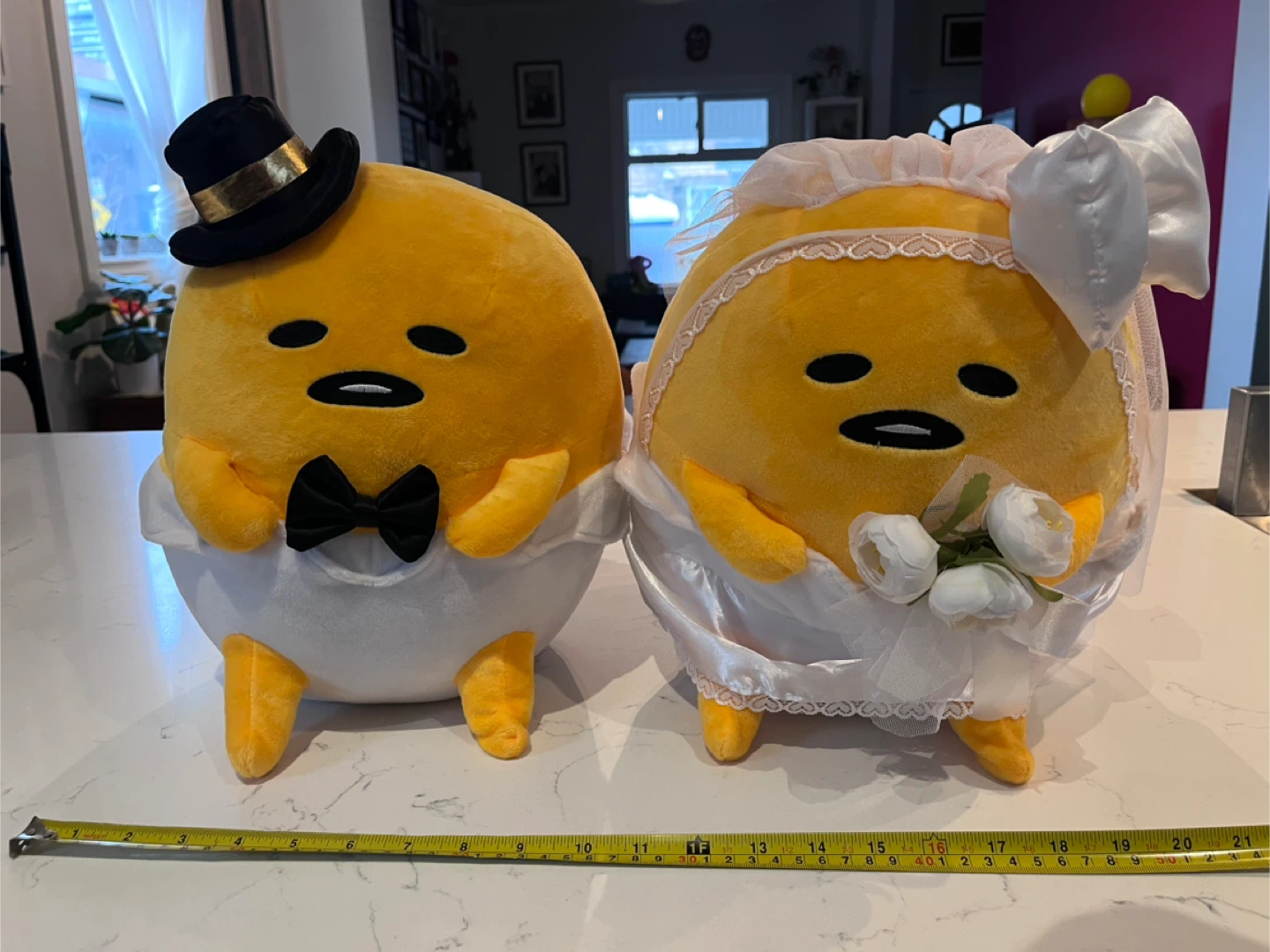 Large Sanrio Gudetama Wedding Plush Plushies Stuffed Gift Set