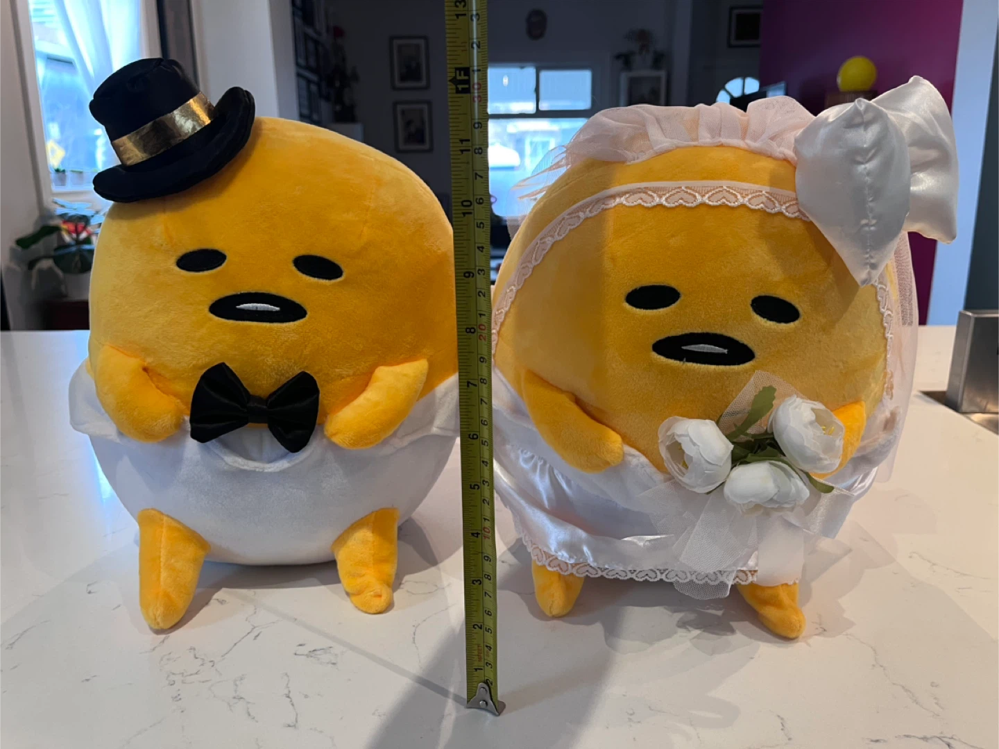 Large Sanrio Gudetama Wedding Plush Plushies Stuffed Gift Set - photo 2