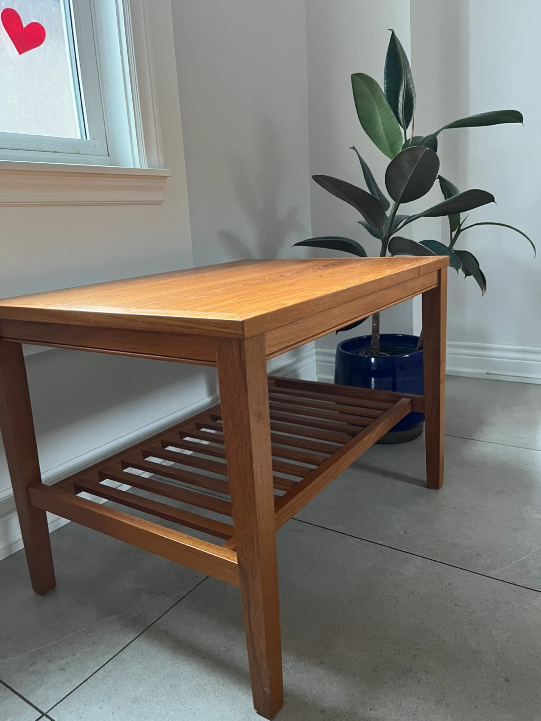 Teak Coffee Table with Shelf