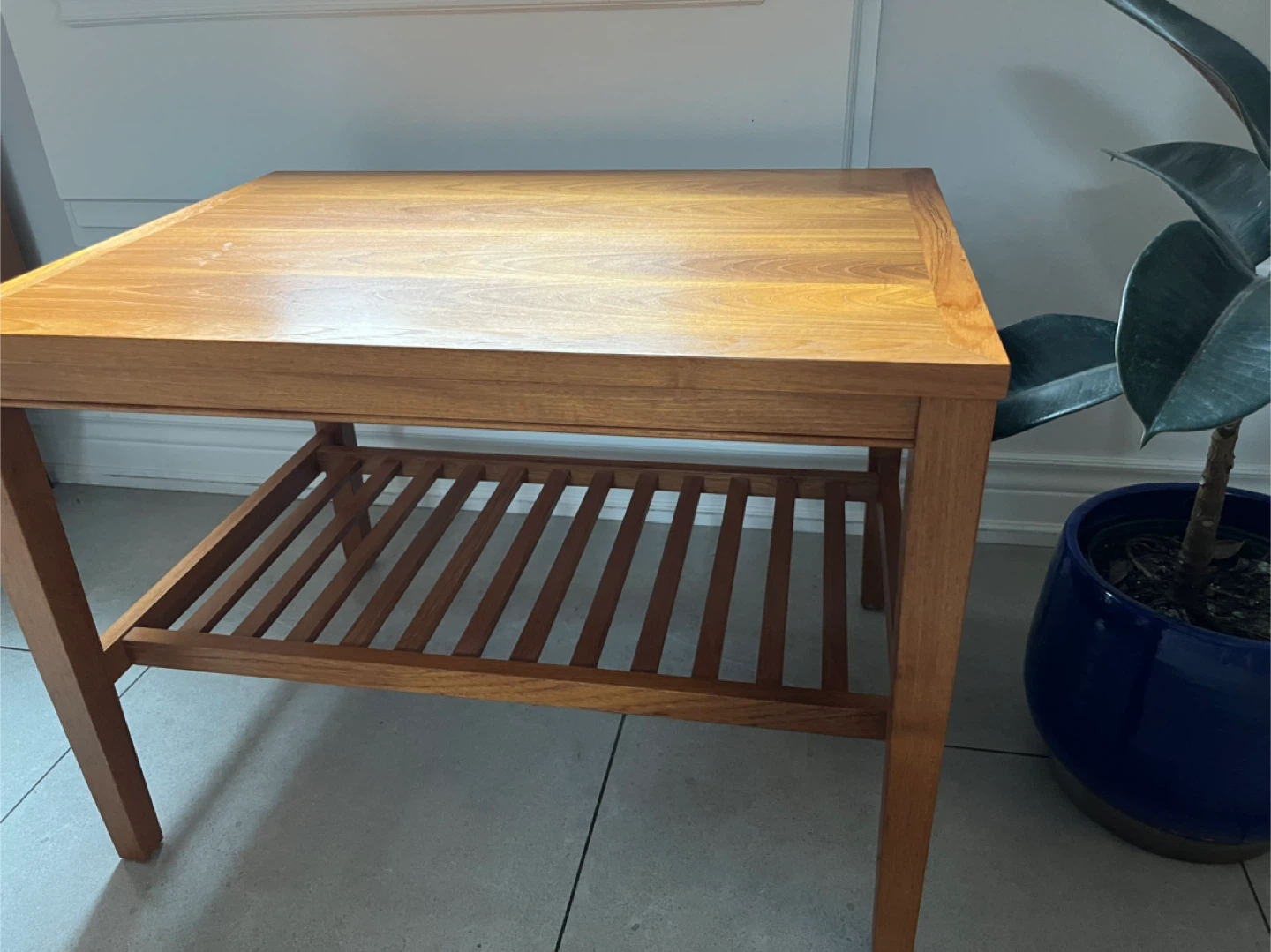 Teak Coffee Table with Shelf - photo 3