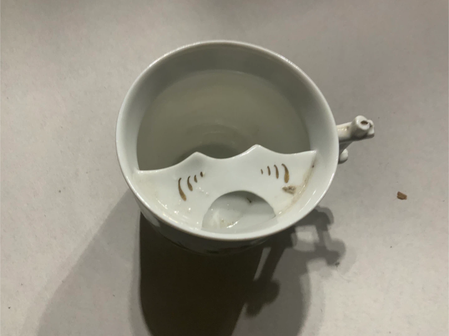 Vintage Porcelain Mustache Cup Floral Design - photo 3