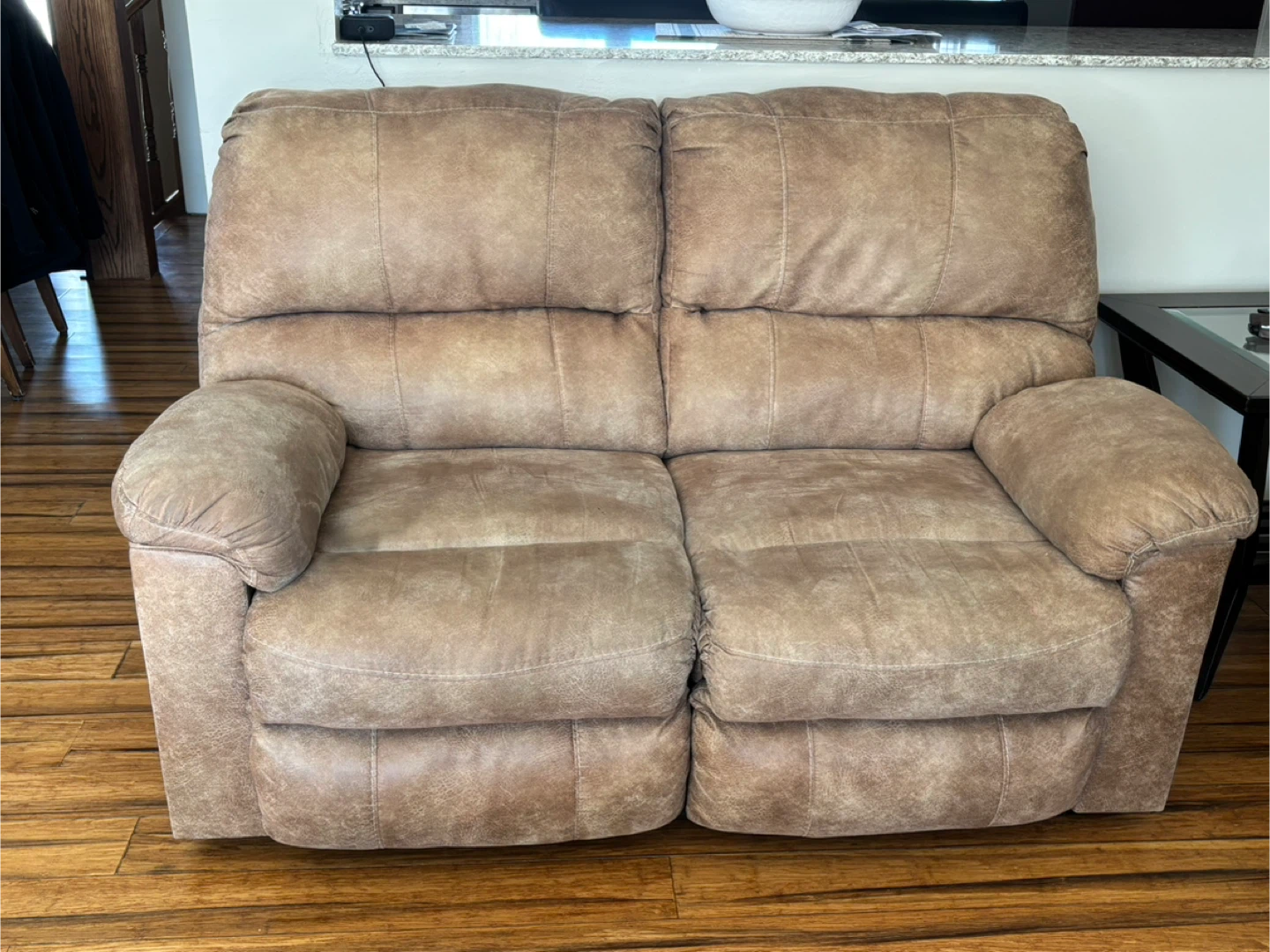 Brown Reclining Loveseat and chair