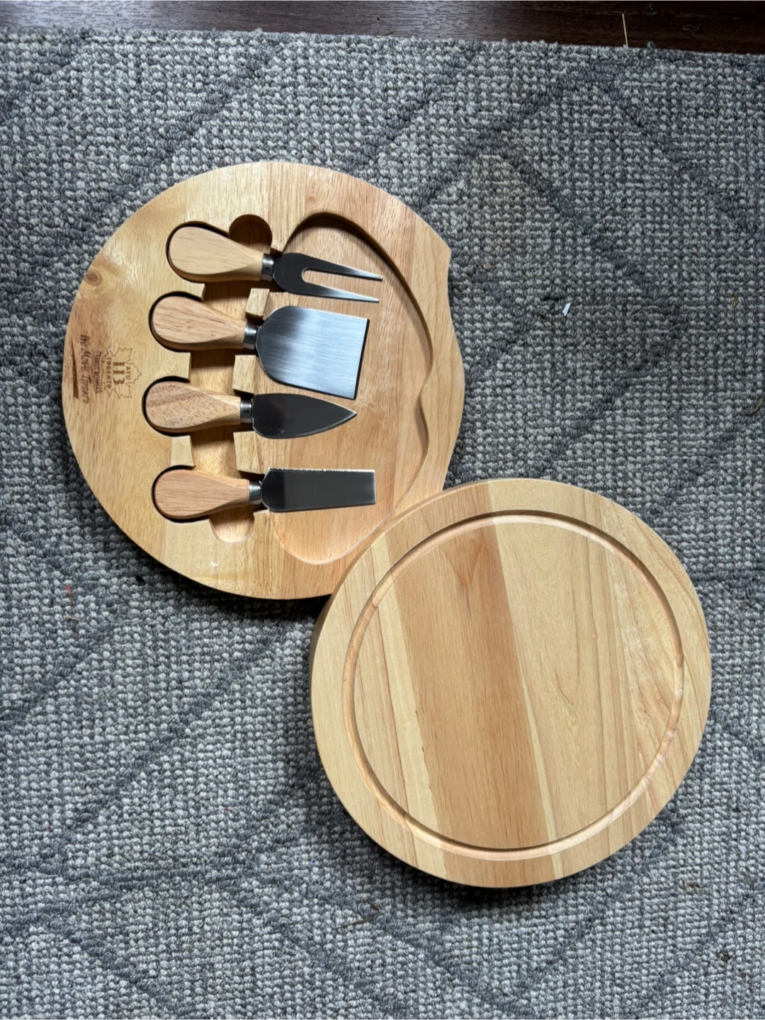 Unused Cheese Board with Knife Set - photo 2