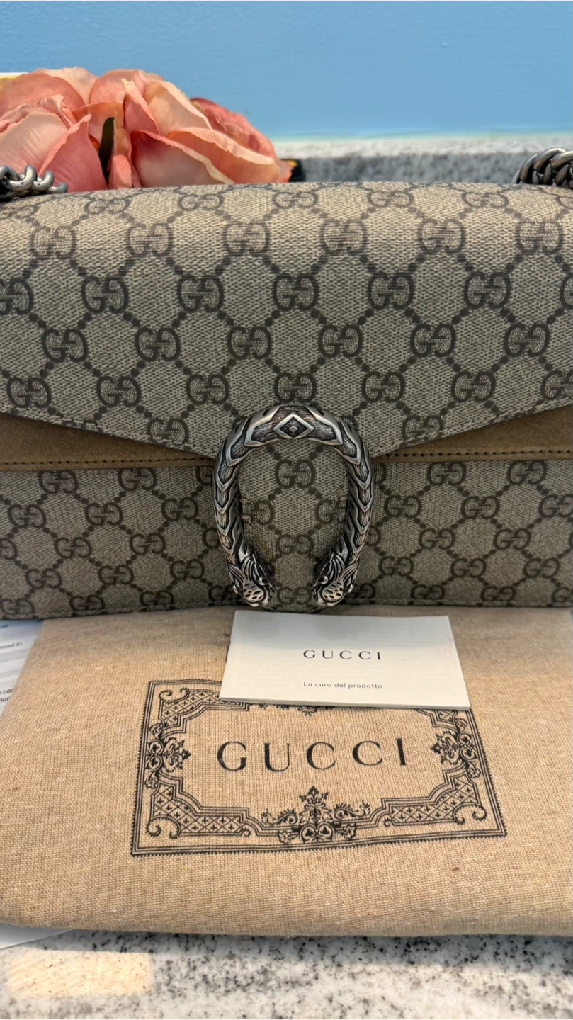 Authentic Gucci Dionysus GG Supreme Chain Shoulder Bag - photo 3