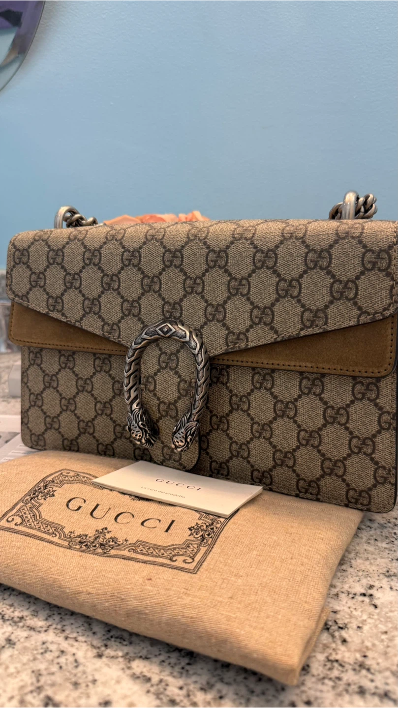 Authentic Gucci Dionysus GG Supreme Chain Shoulder Bag - photo 2