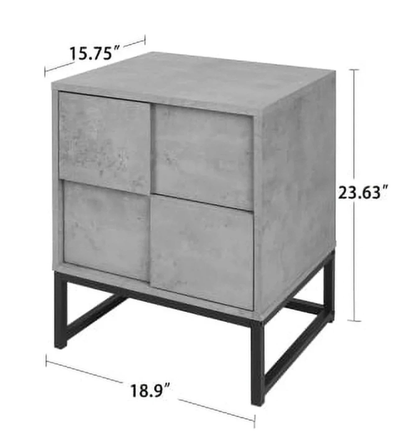 Nightstand with 2 Drawers - photo 5