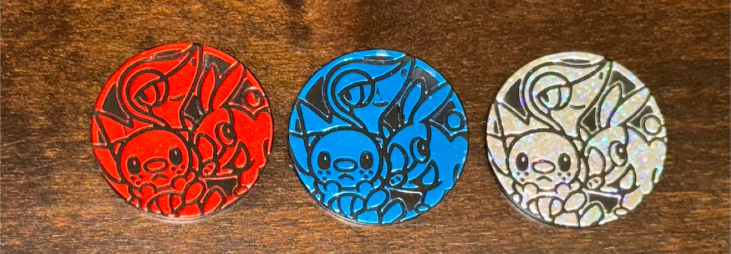 2011 Set of 3 BW Pokemon TCG Coins