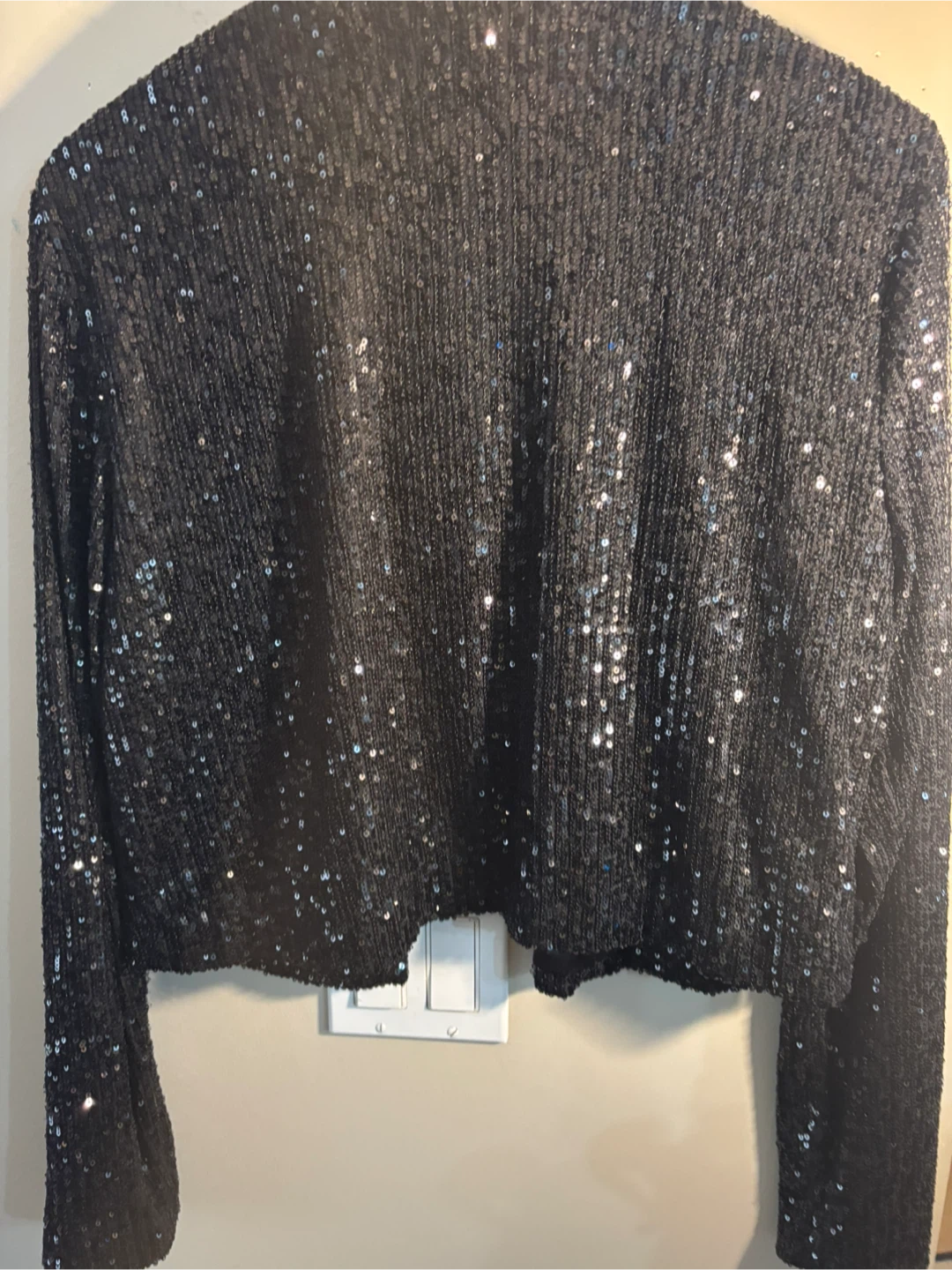 Le Château Black Sequin Cropped Jacket - photo 2