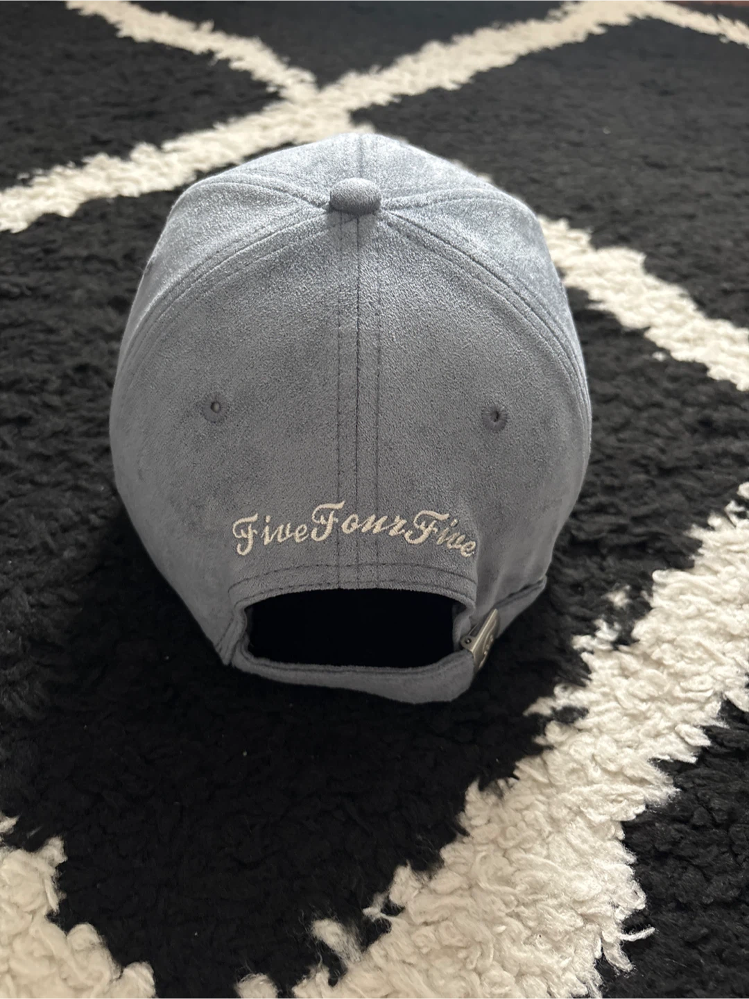 Five Four Five Light Blue Suede Baseball Cap - photo 3
