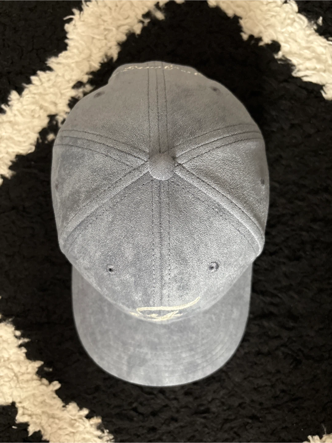 Five Four Five Light Blue Suede Baseball Cap - photo 2