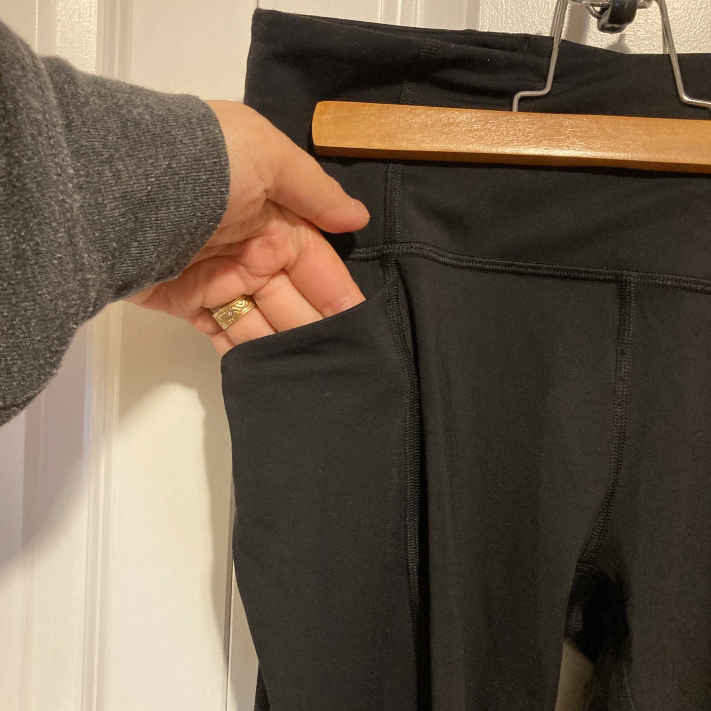 Black Lululemon Leggings with Mesh Panels - photo 4