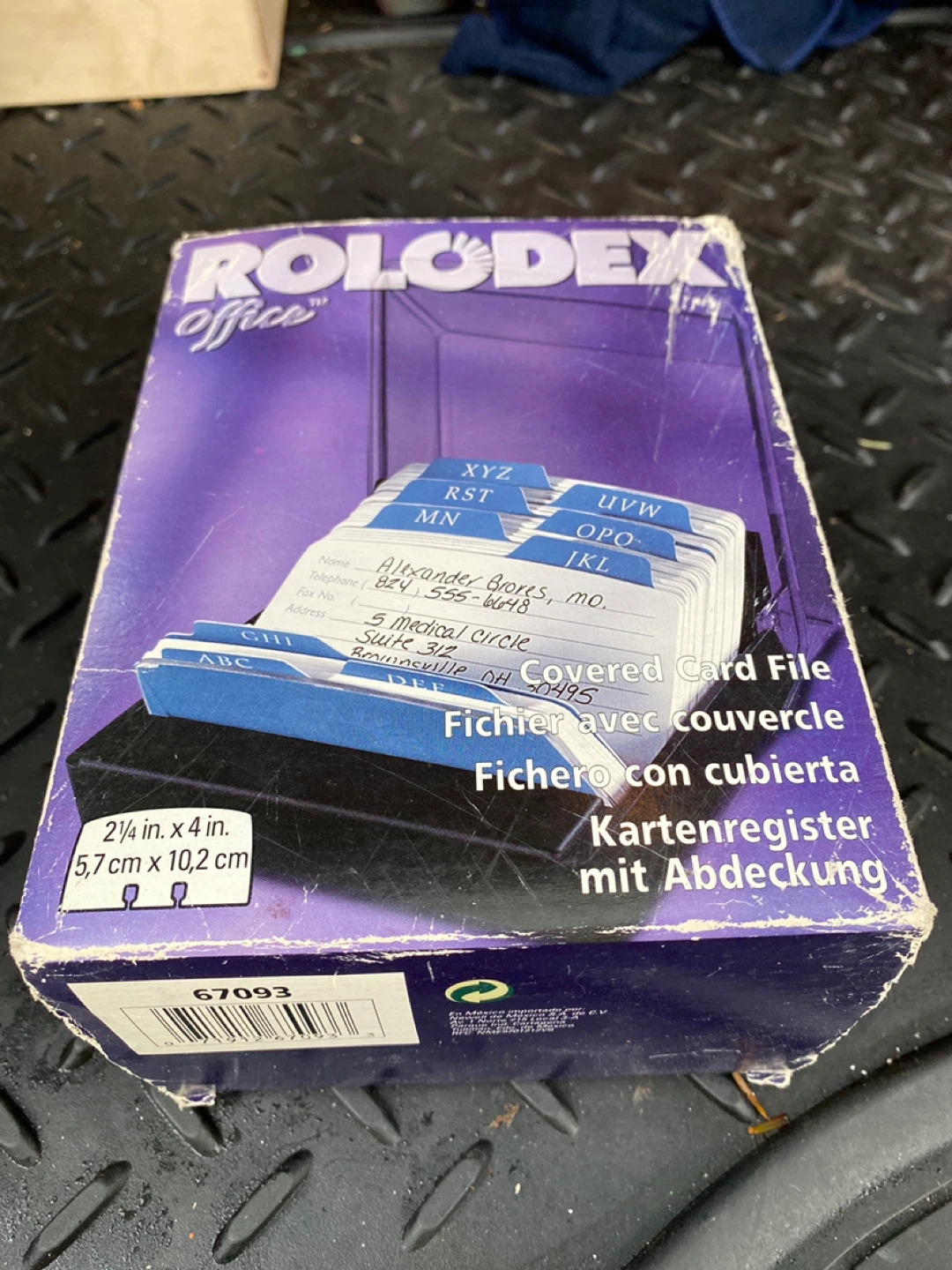 Rolodex Office Covered Card File 2 1/4" x 4"