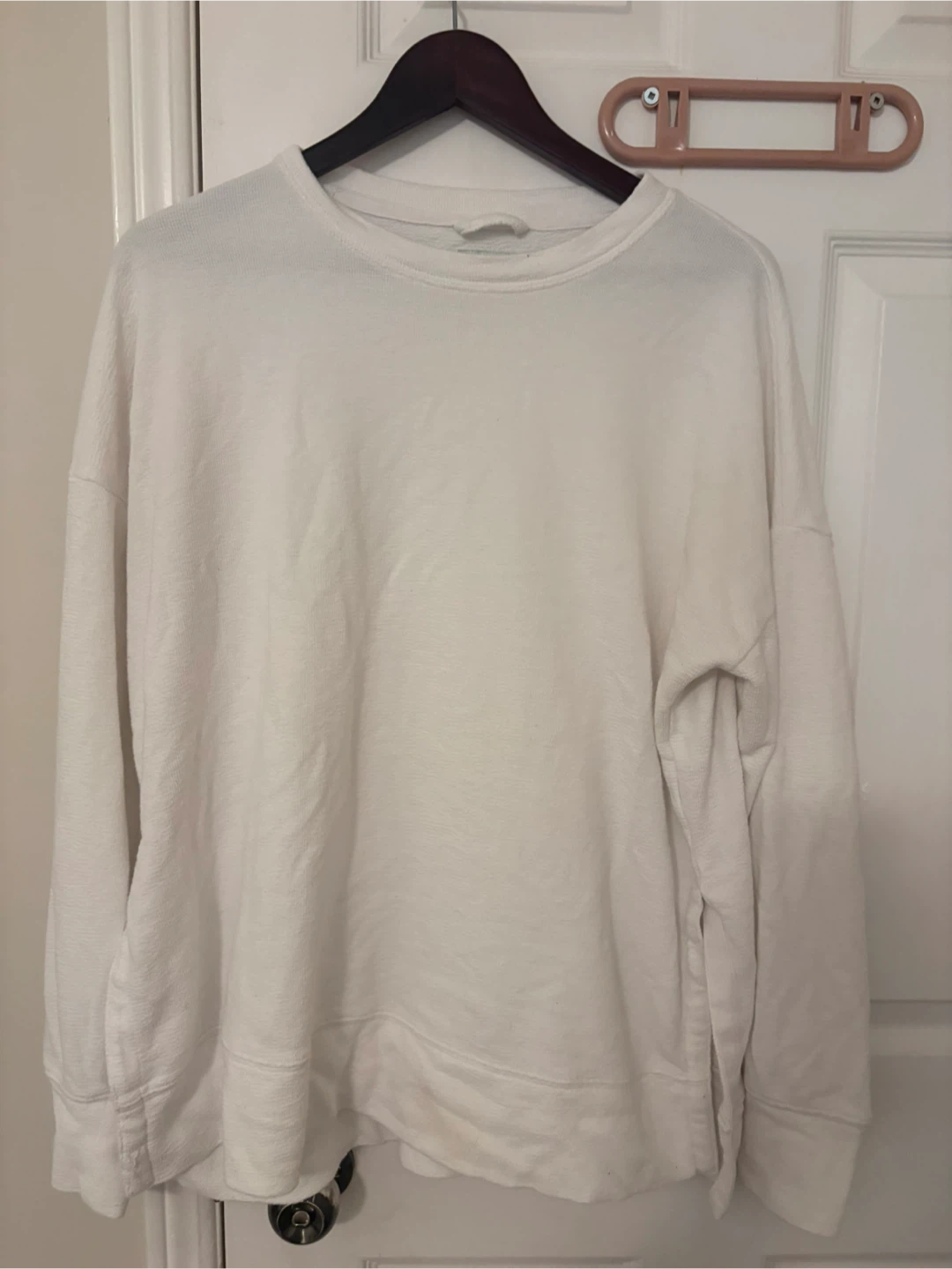 Aerie White Crewneck Sweatshirt - Size M/M - photo 2