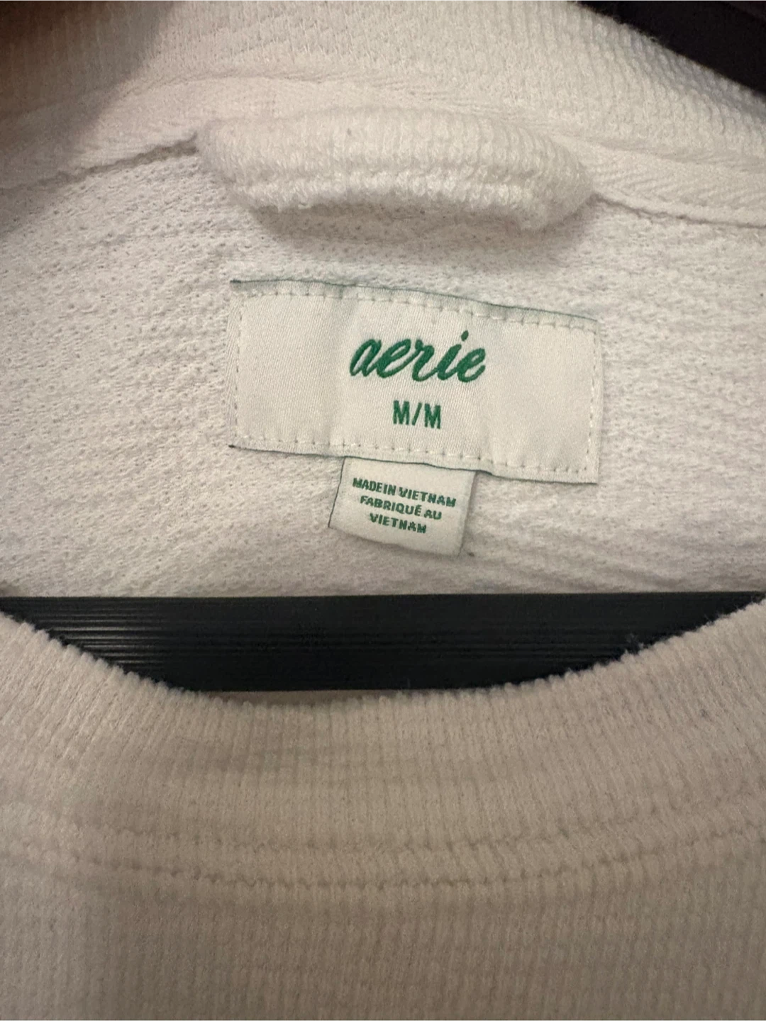 Aerie White Crewneck Sweatshirt - Size M/M