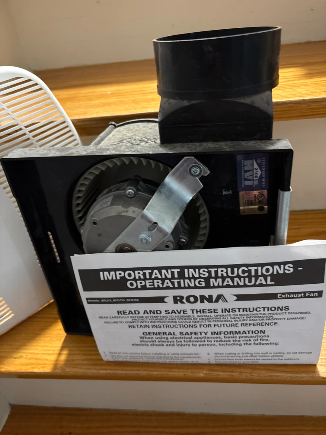 RONA 100 pi3/mn, 3 sones Exhaust Fan - photo 4