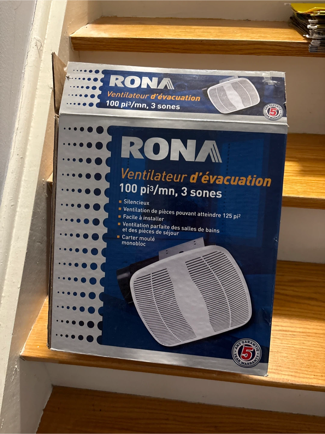 RONA 100 pi3/mn, 3 sones Exhaust Fan