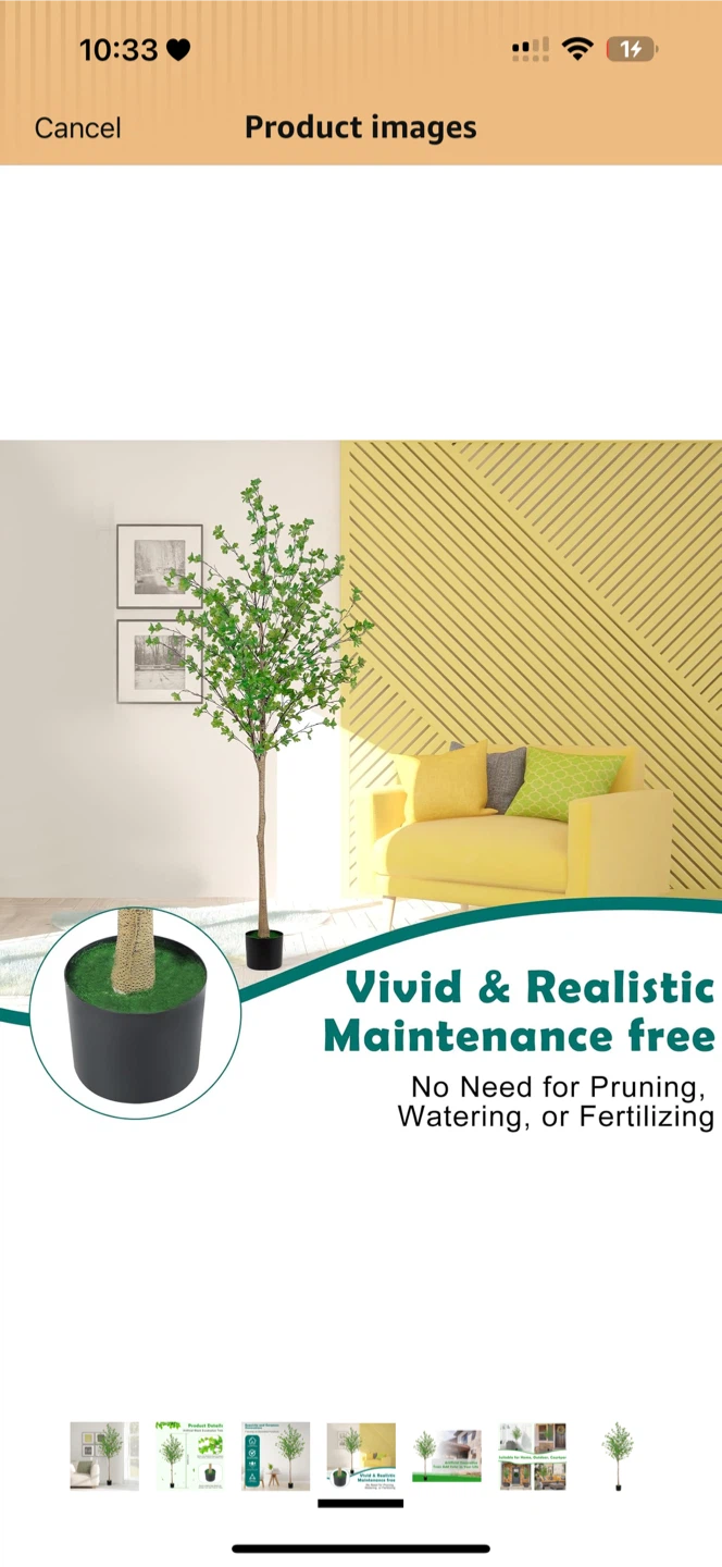 Artificial Black Eucalyptus Tree 6FT - photo 4