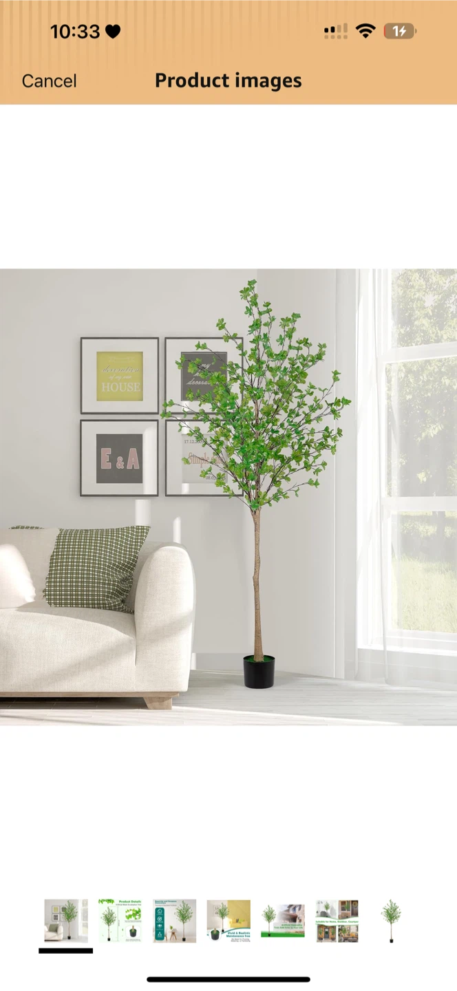 Artificial Black Eucalyptus Tree 6FT