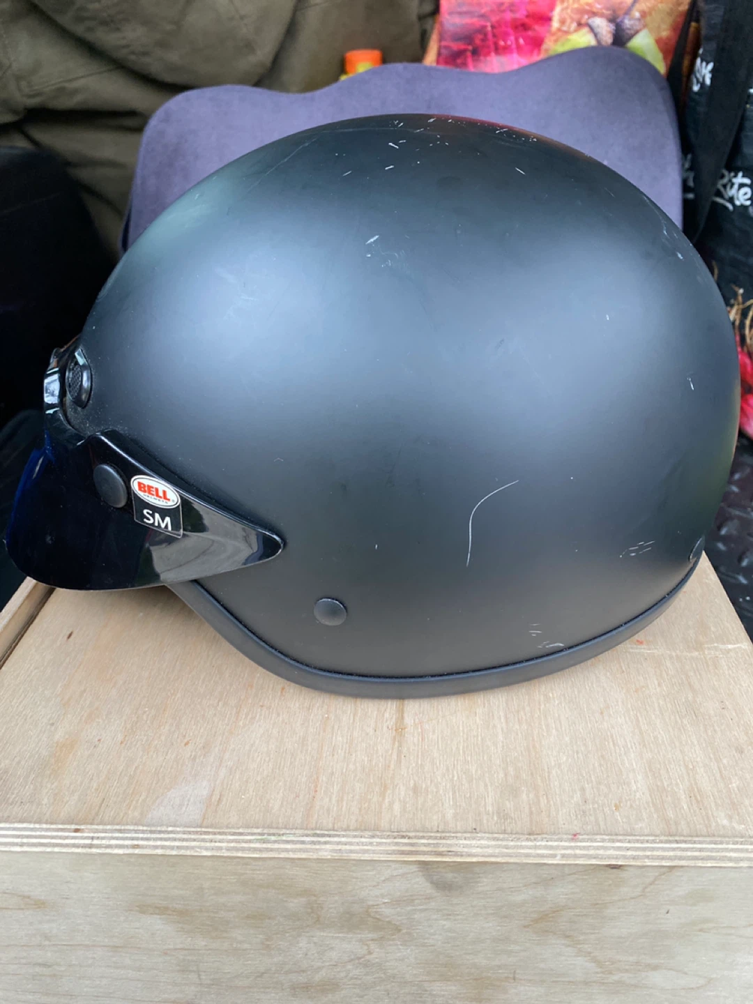 Bell "Shorty" DOT Matte Black Motorcycle Helmet - Size SM - photo 2