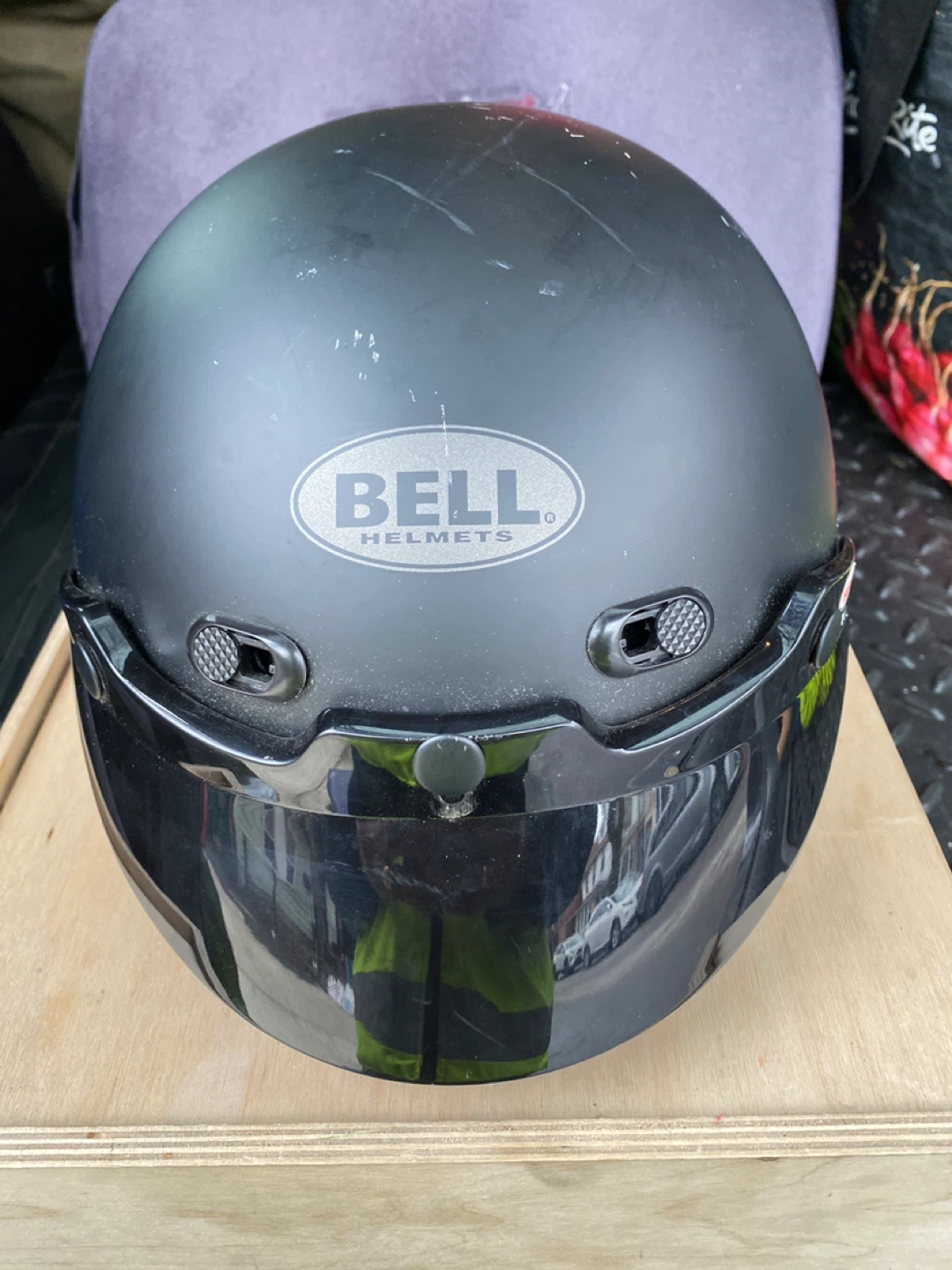 Bell "Shorty" DOT Matte Black Motorcycle Helmet - Size SM