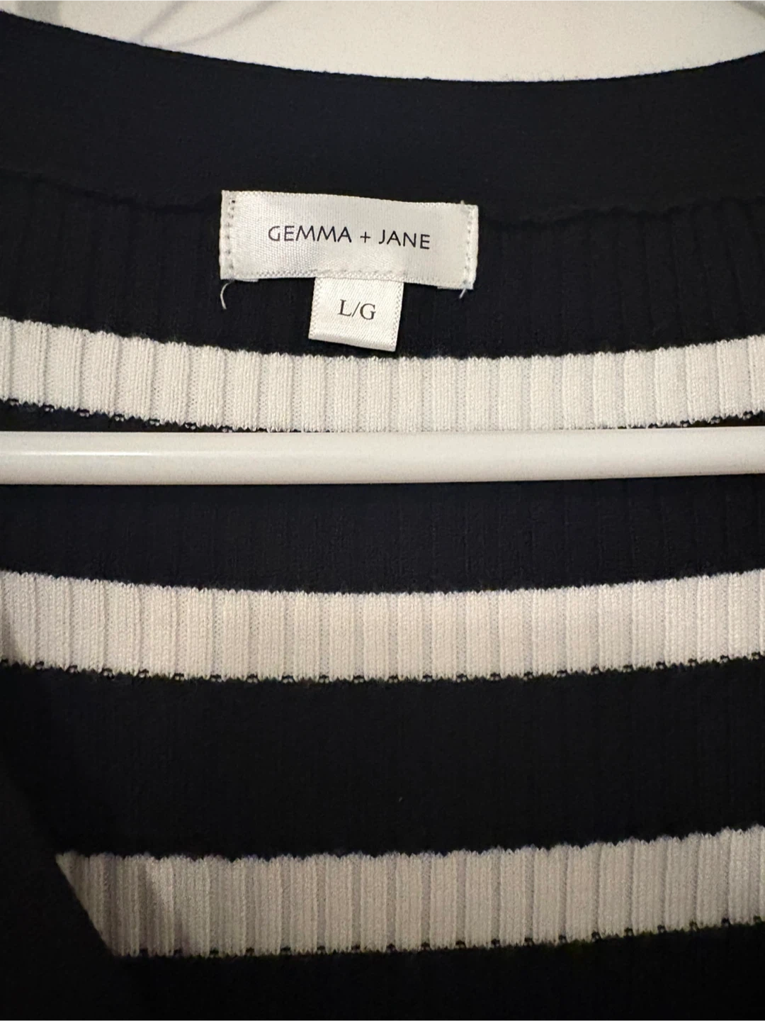 Gemma + Jane Black and White Striped Cardigan - photo 2