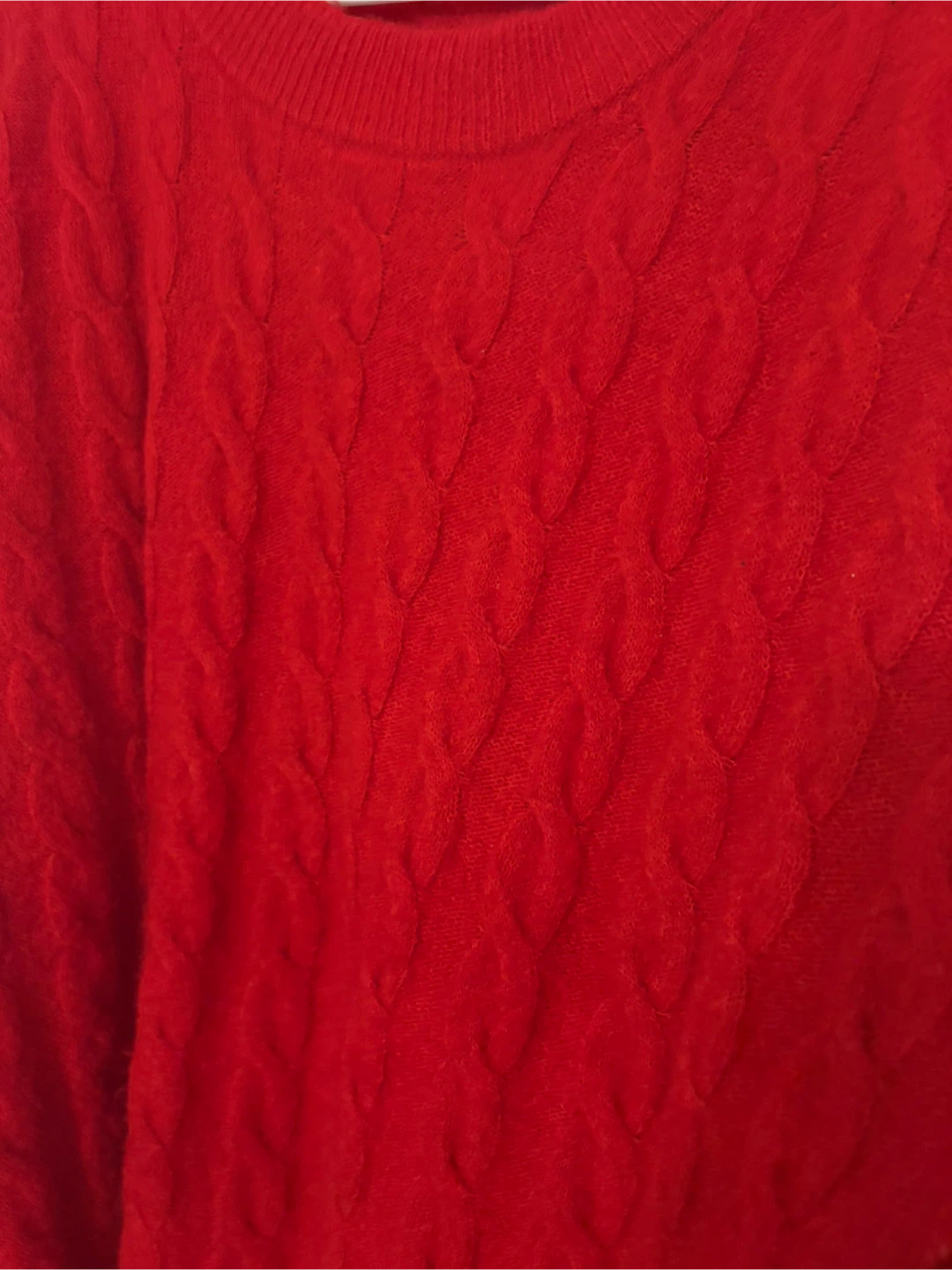 H&M Red Cable Knit Sweater - Size L - photo 3
