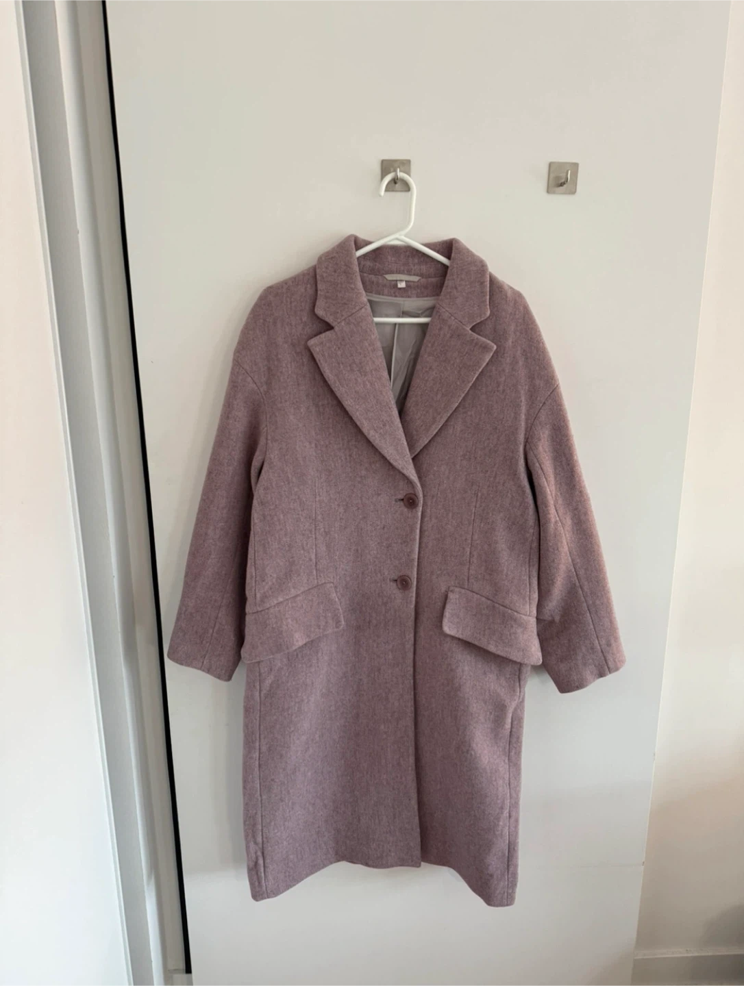 COS Women's Oversized Wool Blend Coat - Pink