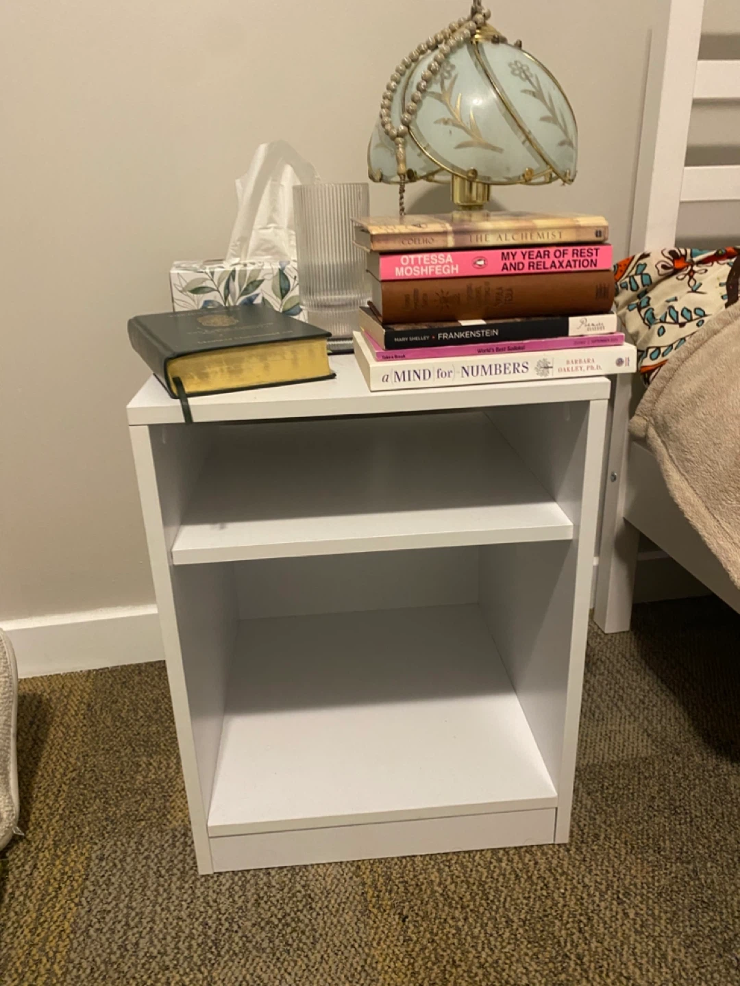 White bedside table 2 shelf - photo 3