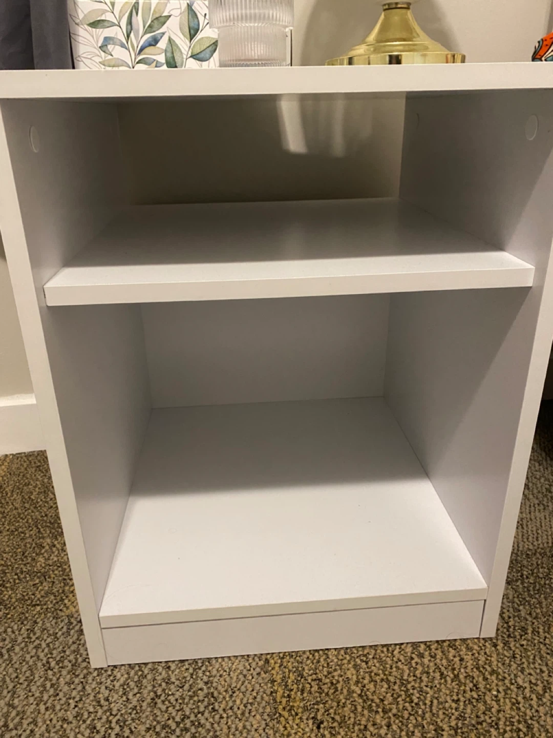 White bedside table 2 shelf - photo 2