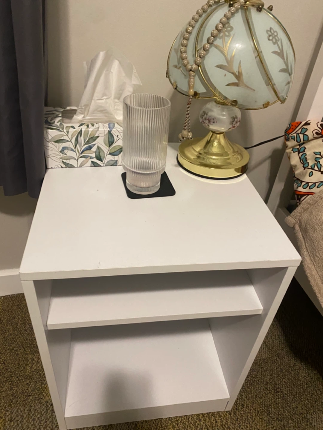 White bedside table 2 shelf - photo 4