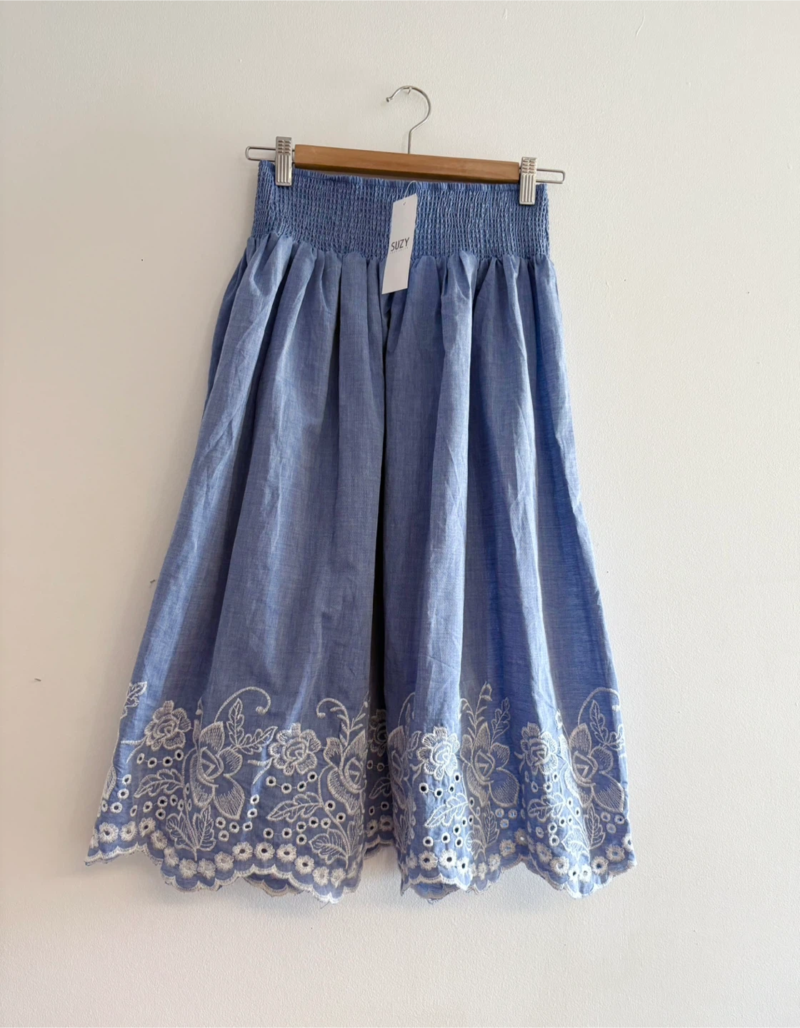 Embroidered Skirt with Smocked Waist ‼️final sale ‼️ - photo 2