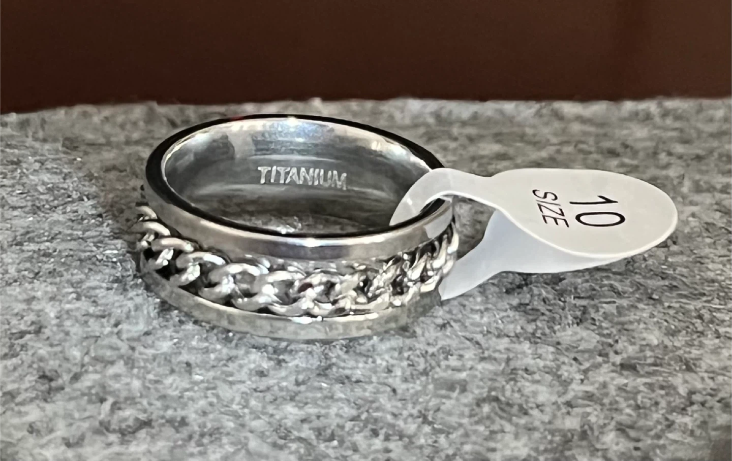 Titanium Spinner Ring Size 10