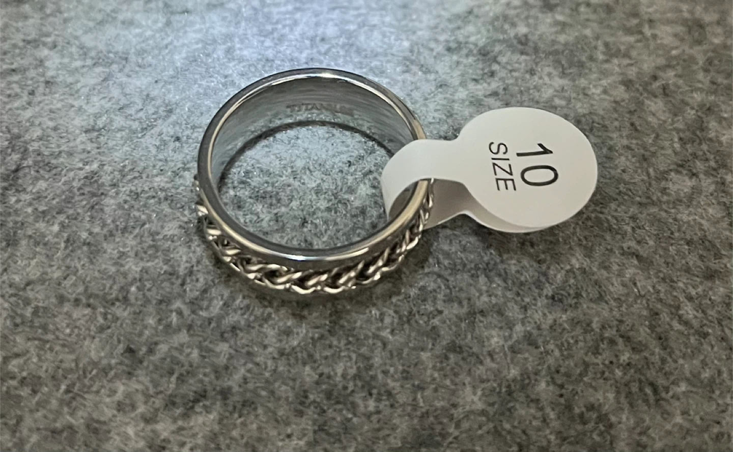 Titanium Spinner Ring Size 10 - photo 2
