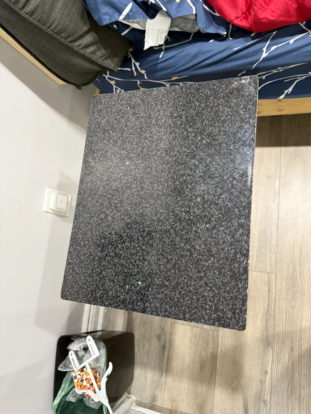 Accent Side Table with Speckled Top - photo 2