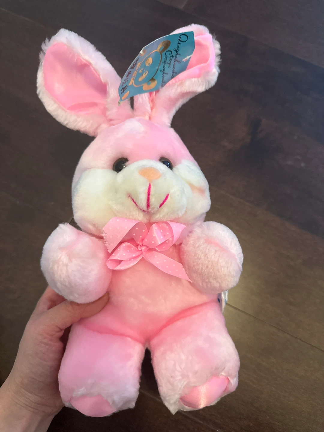 Pink Plush Easter Bunny Stuffed Animal