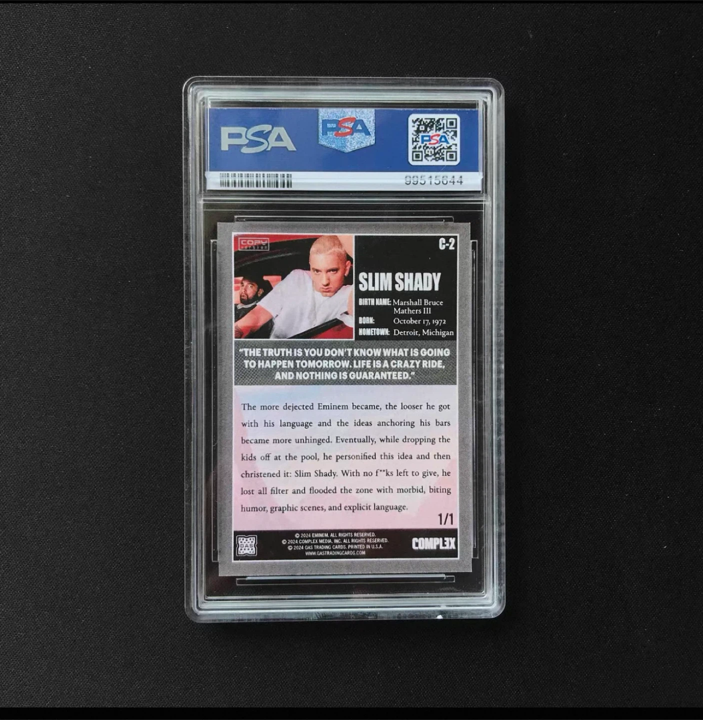 Eminem psa card - photo 2