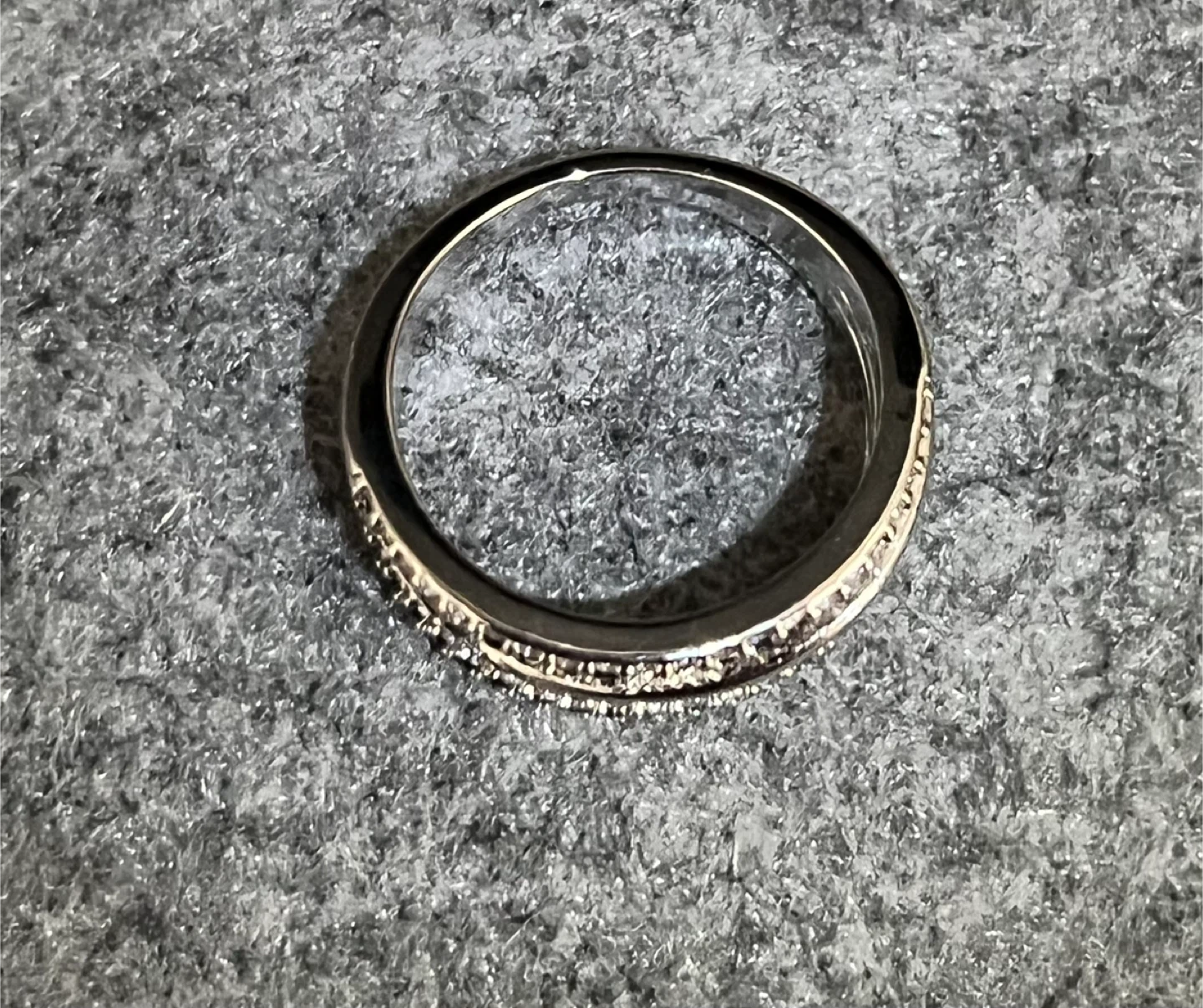 Sparkly Band Ring with Black and Clear Stones - photo 3