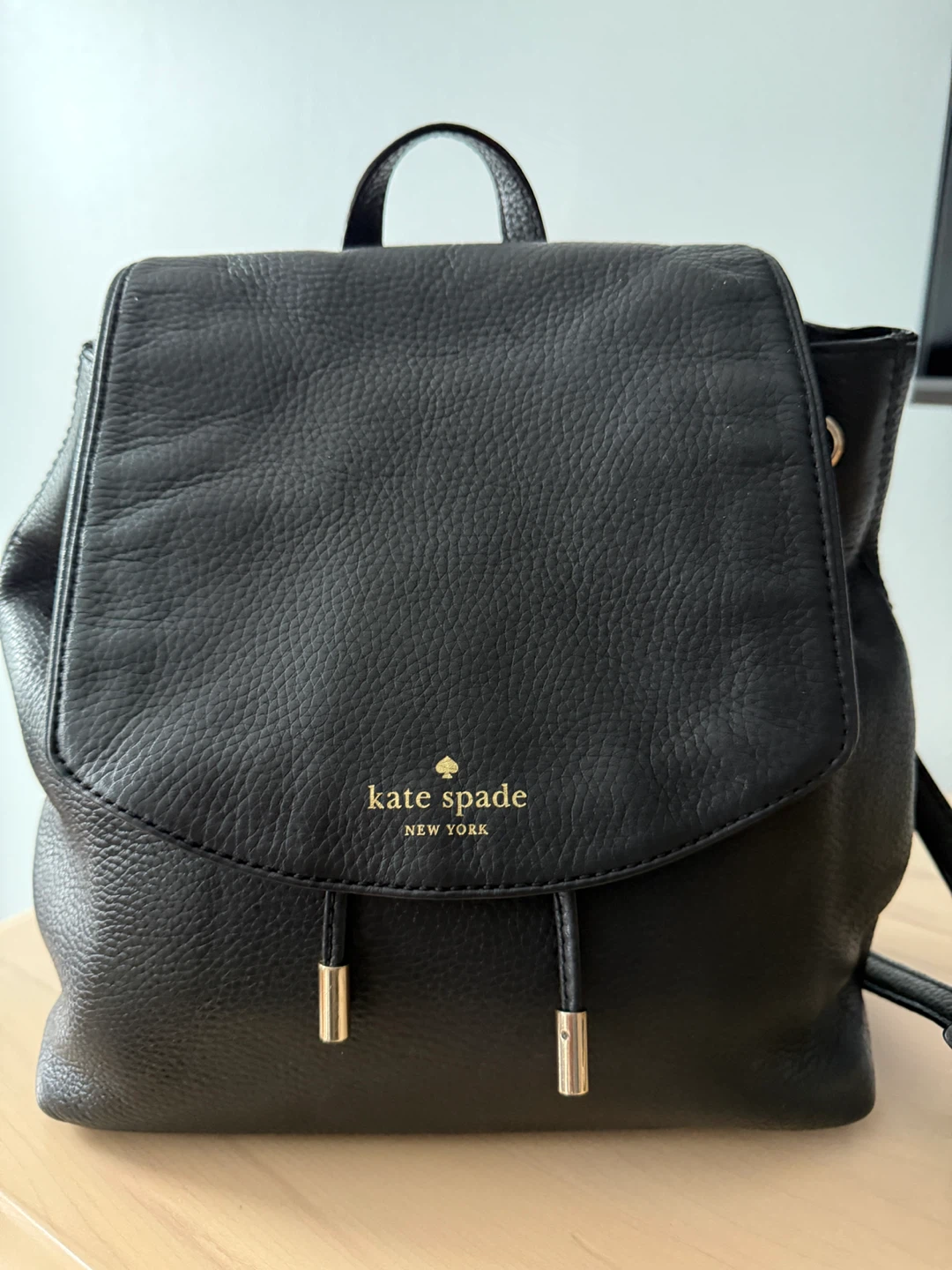 Kate Spade Black Leather Backpack