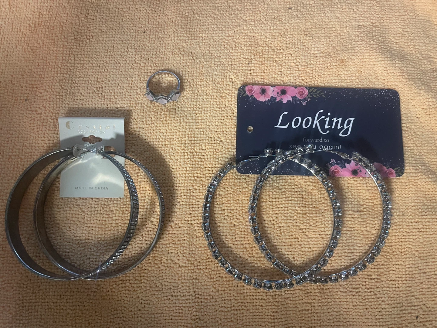 Crystal Collection Hoop Earrings & Ring Set