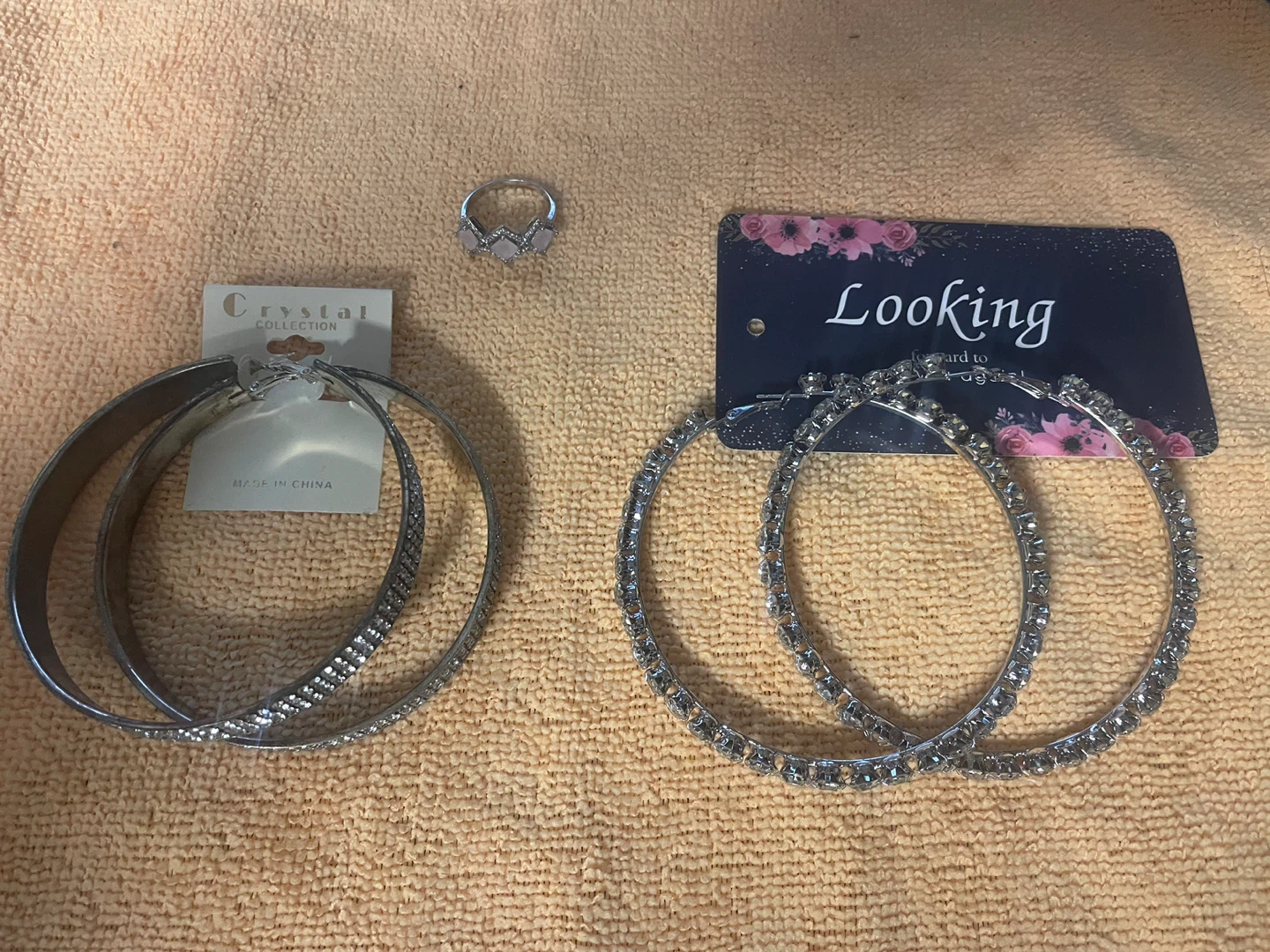 Crystal Collection Hoop Earrings & Ring Set - photo 2